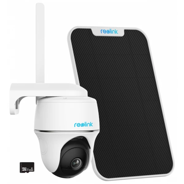 Reolink komplektas: GSM pakraunama kamera Go PT Plus + saulės baterija + MicroSD 32GB