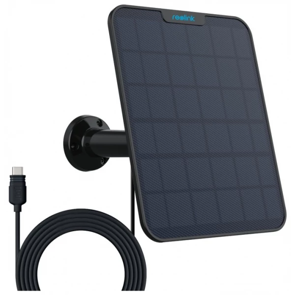 Reolink Solar Panel 2, saulės kroviklis vaizdo kameroms, 6V, juoda sp.