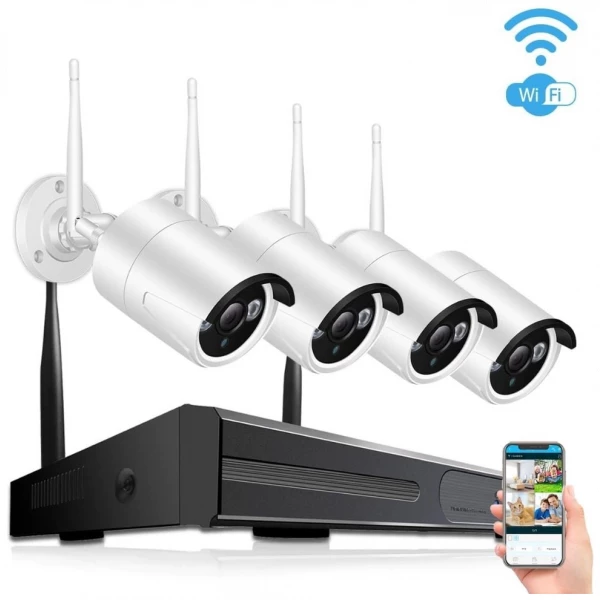 2MP WiFi IP Kamerų vaizdo stebėjimo komplektas