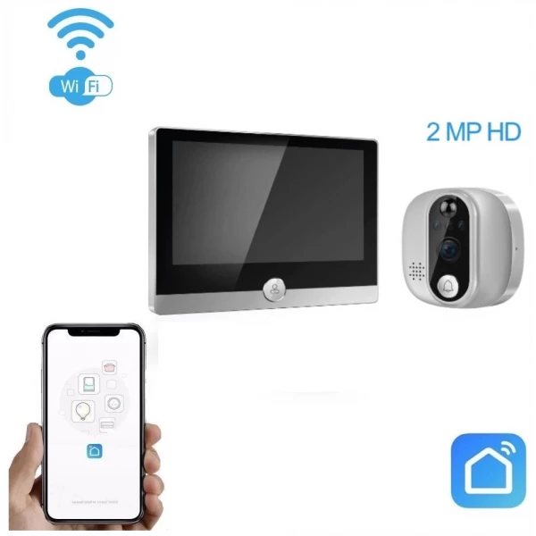 Išmanioji durų akutė-skambutis su Wi-Fi SmartHome
