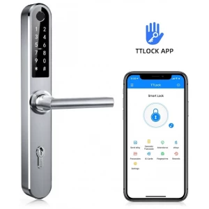 Išmanioji durų rankena iNOVO (Waterproof IP55)  Bluetooth C92mm (Sidabrinė)