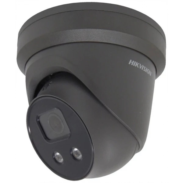 Hikvision dome DS-2CD2346G2-IU F4 (juoda, 4 MP, 30 m. IR; 30 m. LED, AcuSense)