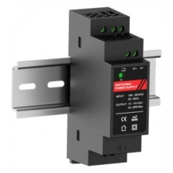 SF PSU1202DIN DIN MAITINIMO ŠALTINIS, 12VDC, 2A (POWER SUPPLY 2A) SAFI